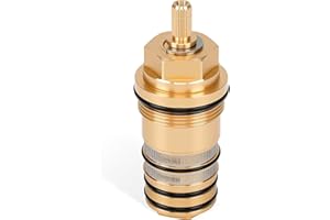 BIBIELF Upgraded Brass Version 94282000 Thermostatic Cartridge, 3/4", Fit for Hansgrohe Shower Thermostatic Cartridge for Ecostat Showers, Two-Hole & Three-Hole Thermostatic Tub Fillers