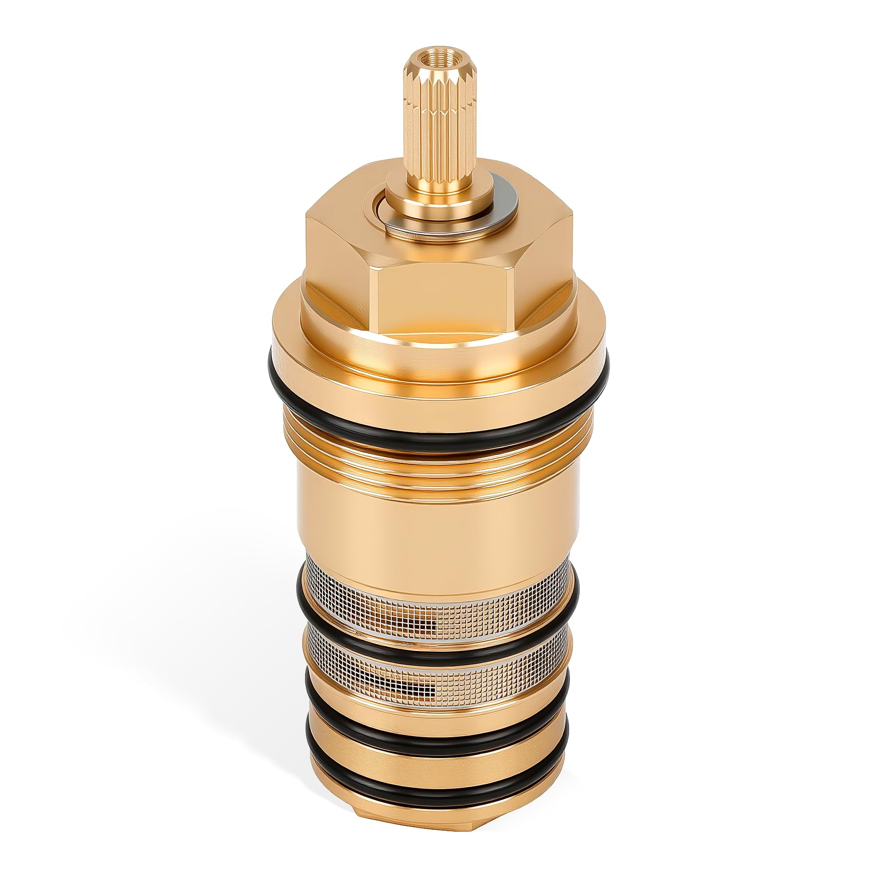 Photo 1 of Upgraded Brass Version 94282000 Thermostatic Cartridge, 3/4", Fit for Hansgrohe Shower Thermostatic Cartridge for Ecostat Showers, Two-Hole & Three-Hole Thermostatic Tub Fillers