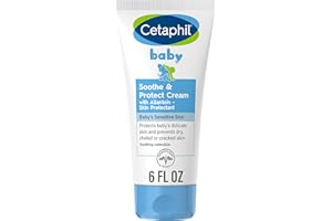 Cetaphil Baby Soothe & Protect Cream with Allantoin Skin Protectant, 6 oz, Prevents Dry, chaffed or Cracked Skin, Baby Cream moisturizes for 24 Hours, Non-Greasy (Packaging May Vary)