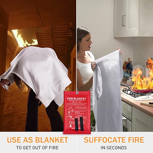 Mondoshop Fire Blankets Emergency For Kitchen Home - Emergency Fire