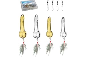 AIXUANDOCR Bass Fishing Lure, Fishing Spoons, Topwater Fishing Lures with Trebles Hooks, Trout Fishing Lures, Fishing Tackle for Freshwater and Saltwater, Fishing Gifts for Men