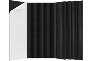 EVENRISING 5 Pack Acoustic Panels,47.2x23.6x0.4 inch Acoustic Wall Panels,Large Soundproof Panels,Self-Adhesive Sound Proof panels for Walls,Acoustic Treatment for Recording Studio&Office,Black