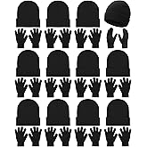 URATOT 24 Pack Beanies and Magic Gloves Set for Men and Women - Winter Hats and Gloves