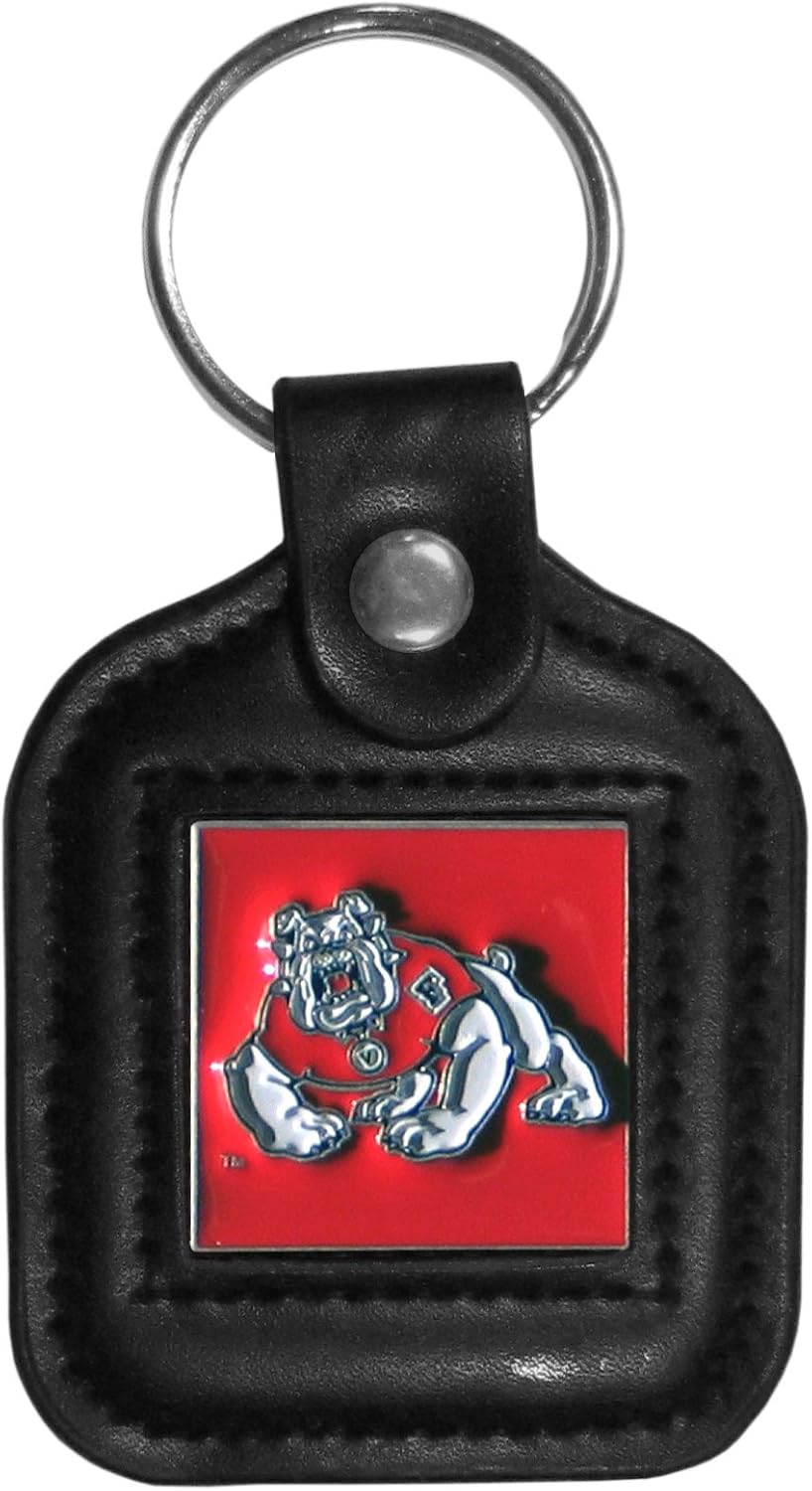 NCAA Siskiyou Sports Fan Shop Michigan State Spartans Square Leather Key Chain One Size Black : Sports & Outdoors