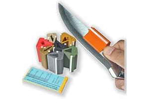YEVVA knife sharpening angle guides clips clamps 11° 13° 15° 17° 19° 21° 23° 25° 28° 30° (For normal-thickness blade ONLY. Rainbow Color Set,Dark Green+Golden+Olive+Red+Black+Silver+Orange+Gray,)