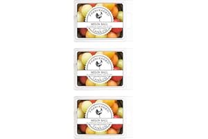 Melon Ball 3 Pk Wax Melts - 100% All American Made - Farm Raised Candles - Natural Paraffin Dye Free - Pet Safe Wax Warmer Melts Melon Ball