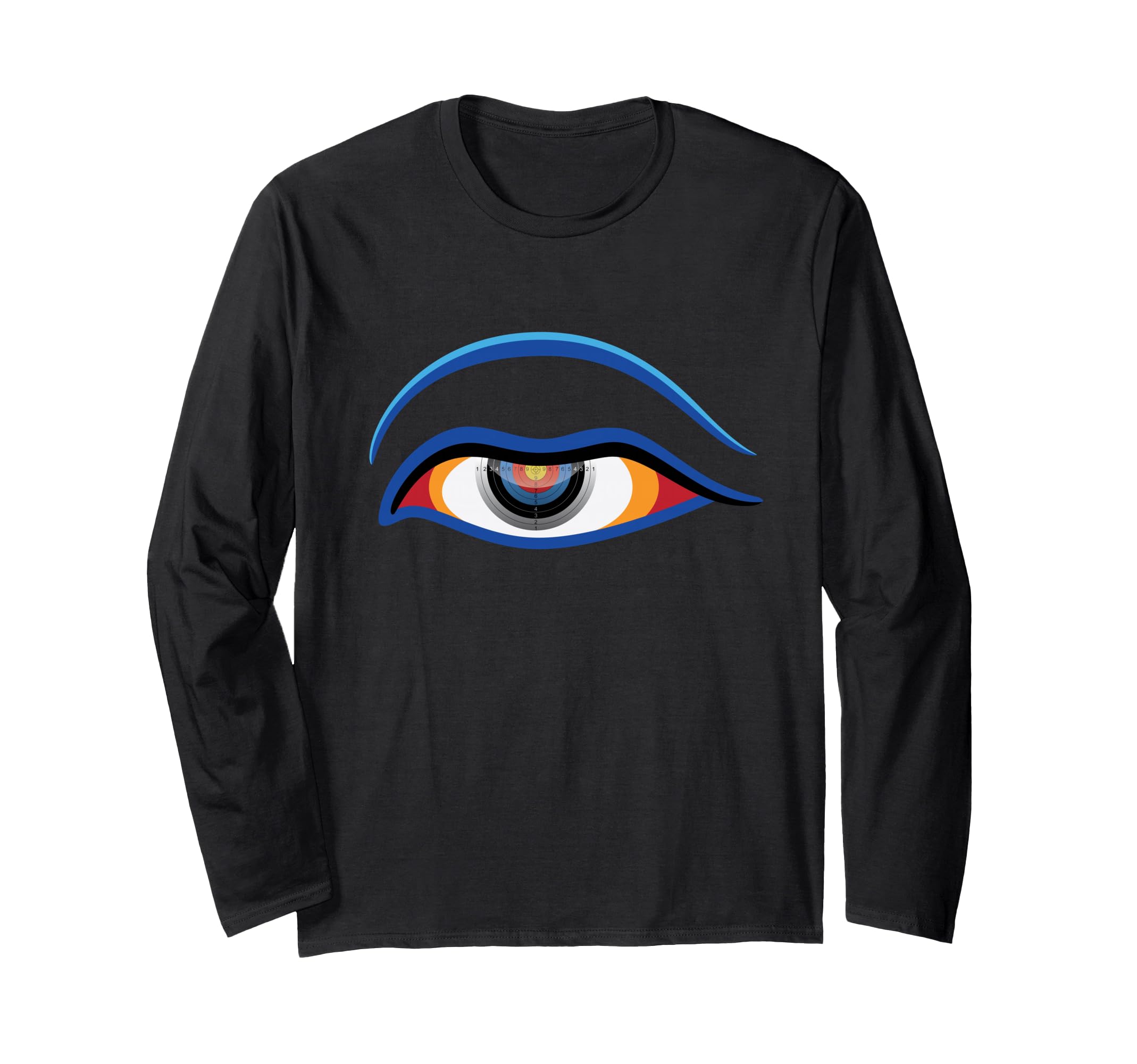Archer Target Eye Longbow Focus Traditional Archery Bowman Long Sleeve T-Shirt