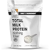 It's Just! - Total Milk Protein Concentrate Powder, GLP-1 Friendly, Naturally 80% Casein / 20% Whey, rBSH/RBST Hormone Free, No Added Sugar, MPC-85 (1 Pound, Unflavored)