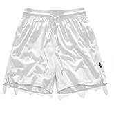AIMPACT 7" Mens Mesh Shorts Athletic Basketball Shorts Double Layer Gym Workout Shorts with Pocket Drawstring