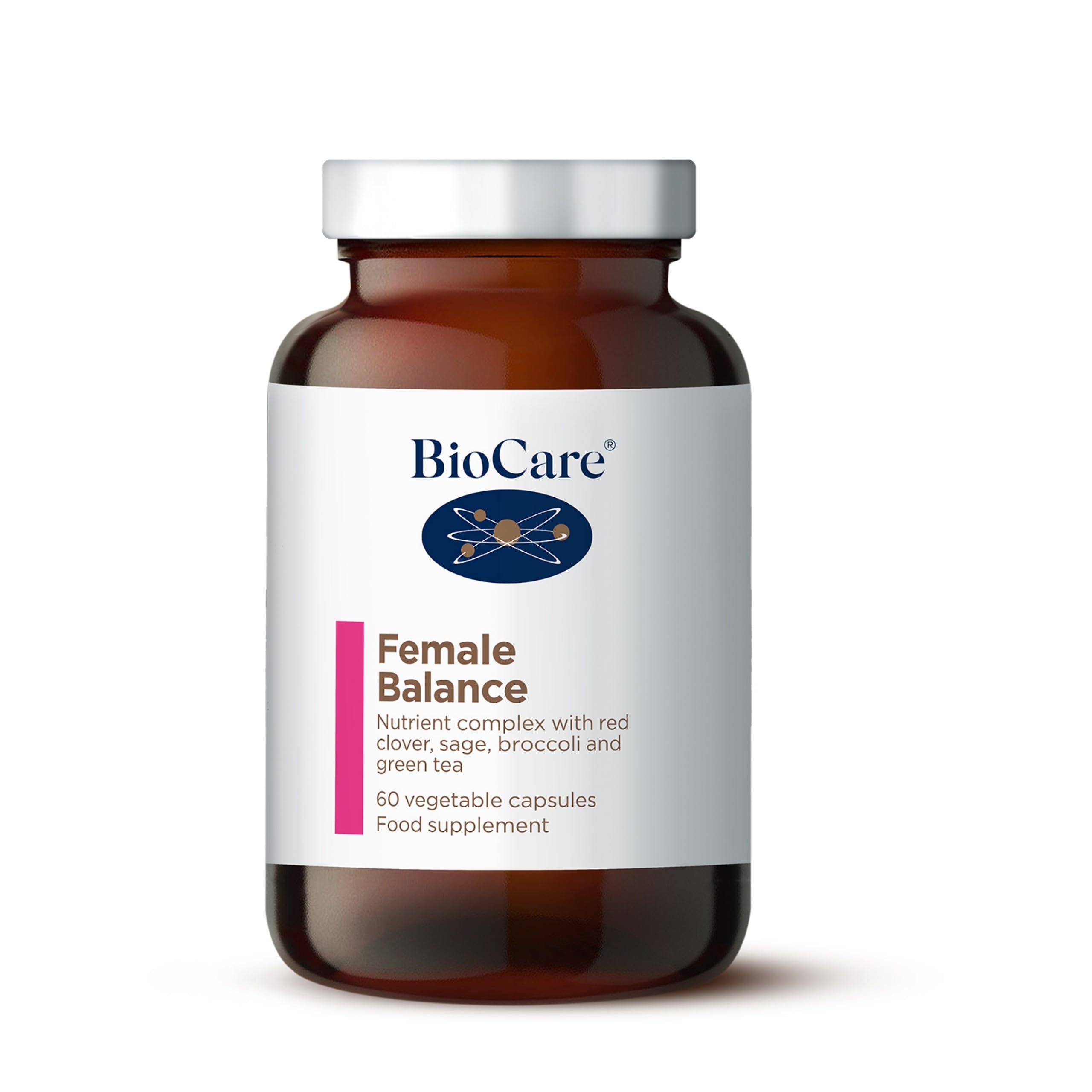 BioCare Female Balance - Botanical Complex with Calcium D Glucarate, Red Clover, Sage, Broccoli & Green Tea - Supplement for Women - 60 Capsules