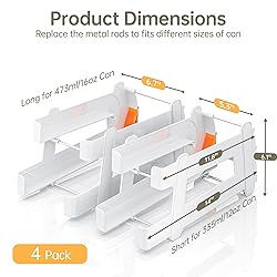 LAMU 4 Pack Soda Can Organizer Dispenser for