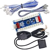 SJ@JX Arcade Controller Zero Delay Encoder PCB Board Arcade DIY Kit Joystick Button 5V Power for PC Raspberry Pi Android PS2 PS3