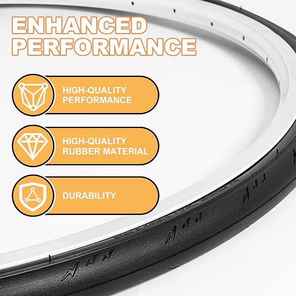 HYCLINE ROAD BIKE TIRES SET: 2-PACK 700X25C(25-622) FOLDING REPLACEMENT PUNCTURE-RESISTANT BICYCLE TIRES AND 2 PCS 700X25-28C INNER TUBES PRESTA VALVE WITH TIRE LEVERS FOR CITY COMMUTER ROAD