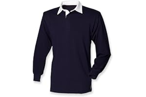 FRONTROW Front Row Long Sleeve Classic Rugby Shirt, 14 Colours, Small to XXL