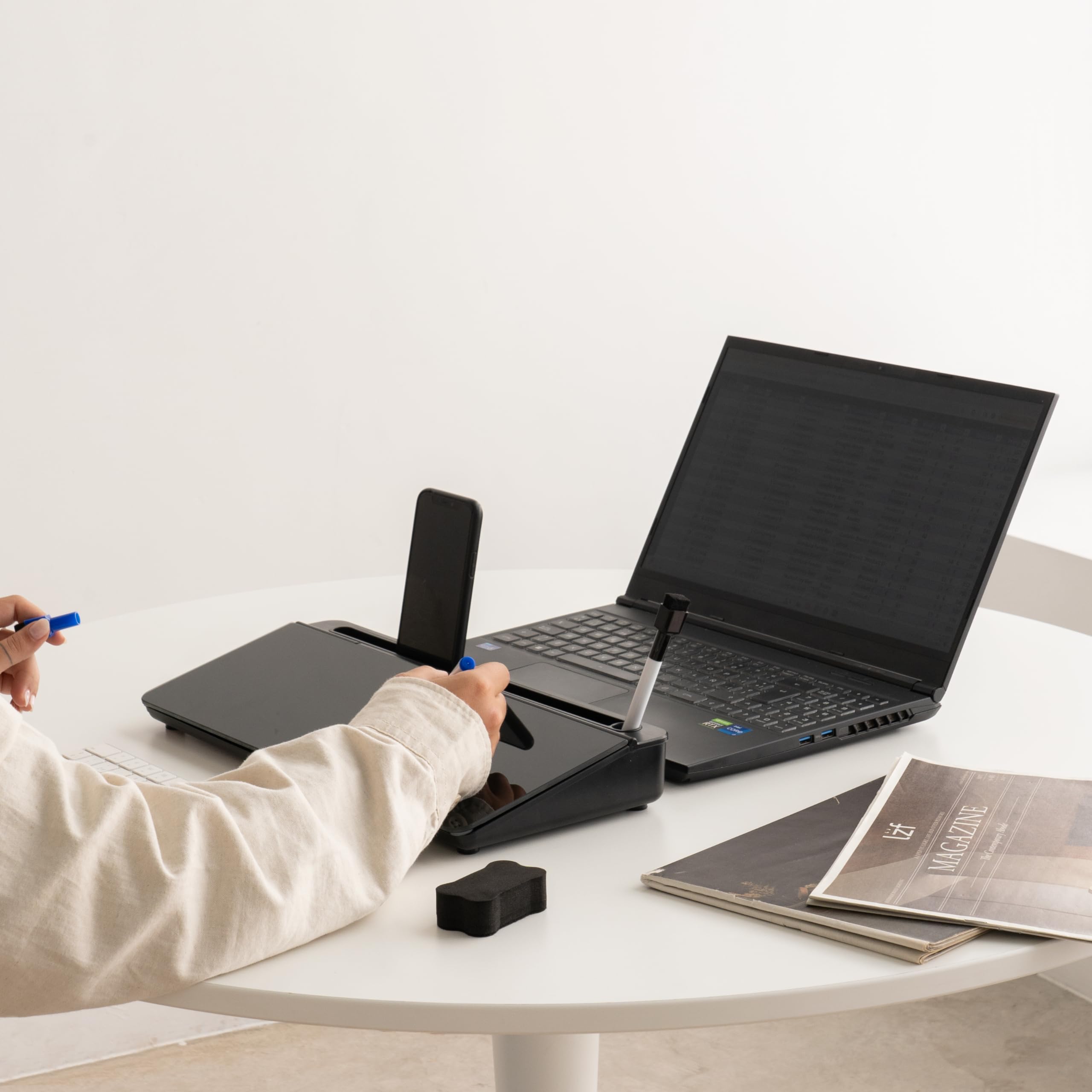 Execkart Desktop Whiteboard- Dry Erase Board With Storage...
