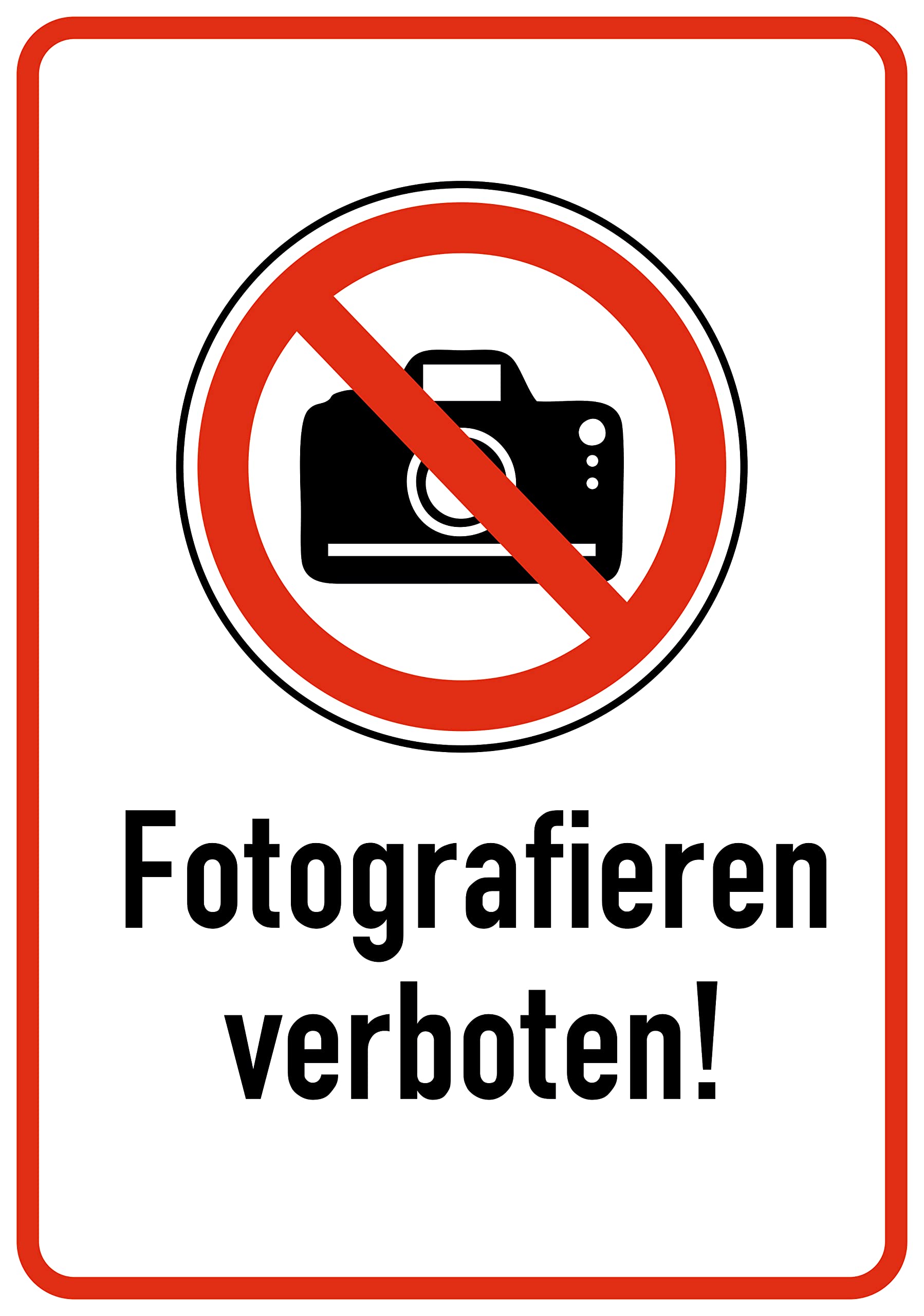 Daged Film and Photography Prohibited Factory Terrain Sticker 14 x 10 cm Image Recording Cameras Safety Sign Sticker MT-057