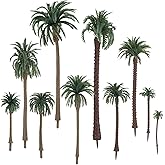 Yetaha 48 PCS Model Trees Model Coconut Palm Tree, Scenery Model Plastic Palm Tree Miniature Landscape Scenery Diorama Model Tree for Cake Decorations Aquarium Plants Outdoor Home Garden Decor