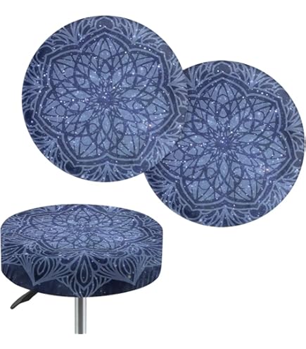 Lot De 2 Housses Pour Tabouret De Bar Rond - Taille S/M/L, Imprimé Zèbre, élastique Antidérapant, Lavables