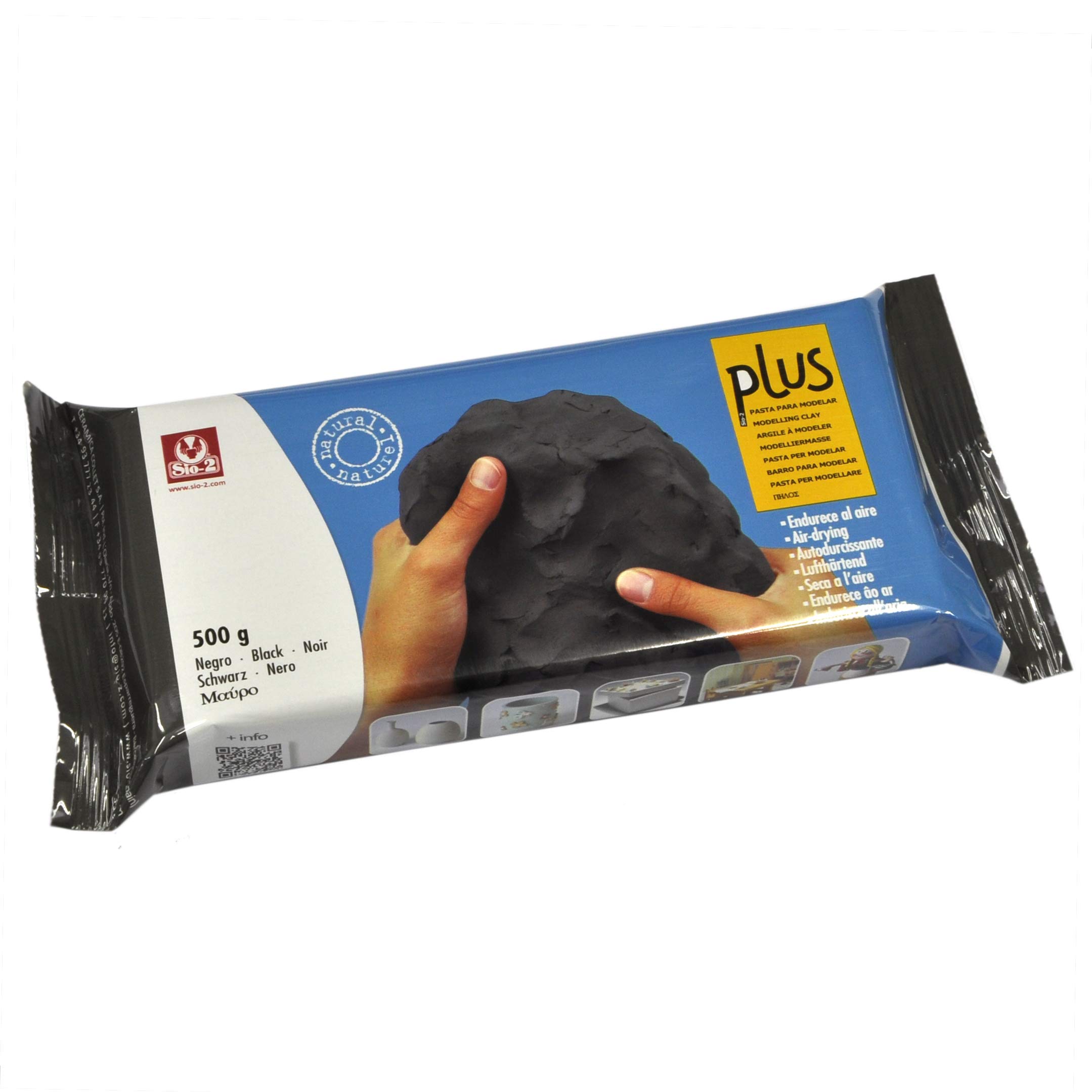 Plus 500g Black Natural Self-Hardening Clay