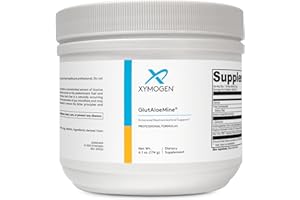 XYMOGEN GlutAloeMine Powder - Supports Gut Health - 3000 mg L Glutamine Powder with DGL Deglycyrrhizinated Licorice, Aloe Vera Extract, Arabinogalactan for GI Health (6.1 oz)