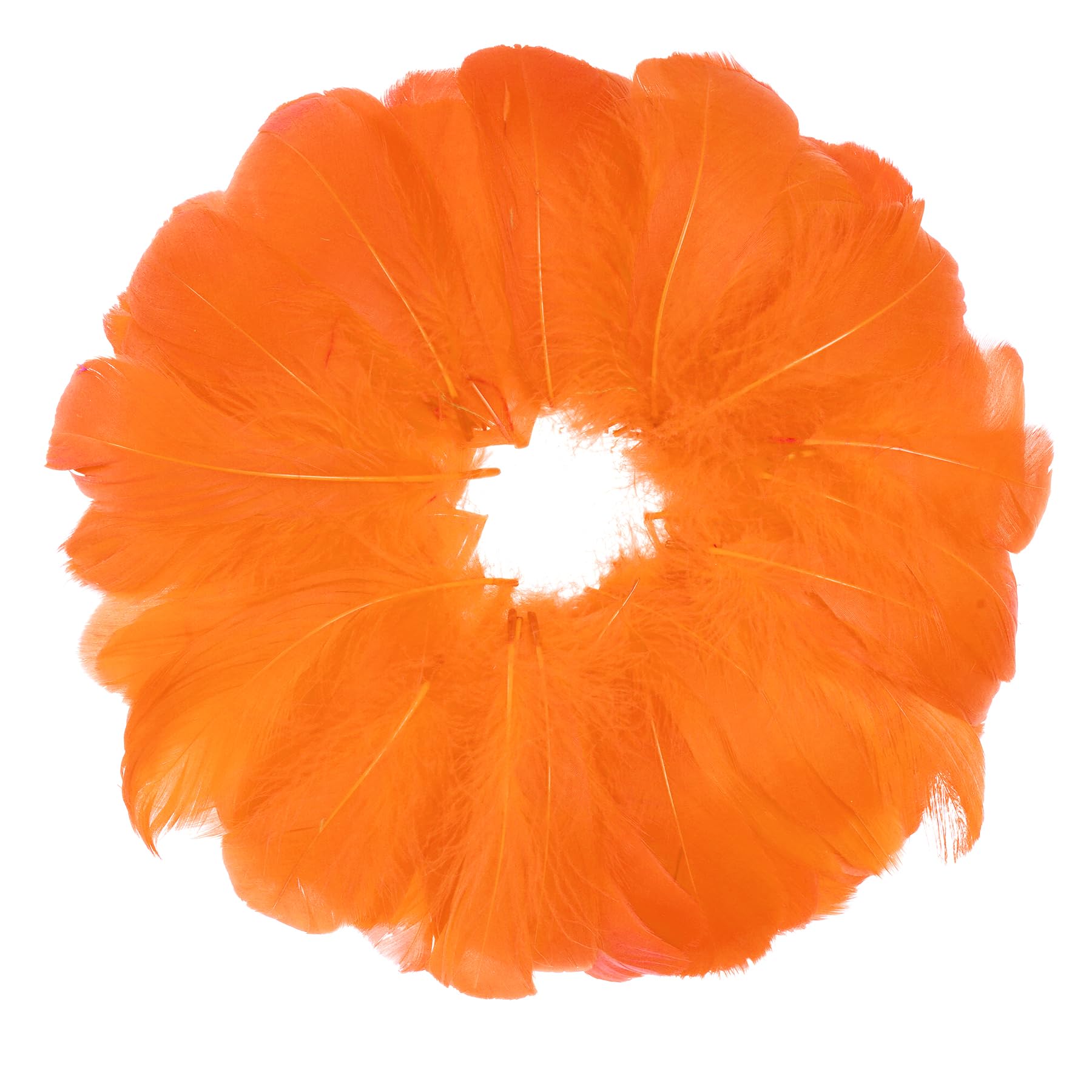 Photo 1 of obmwang 100 Pieces 8-12cm Natural Goose Feathers for DIY Craft Wedding Party Home Decorations, Orange