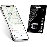 Wallet Tracker Card, Rechargeable Bluetooth Tracker with Apple Find My iOS Only Thin Wallet Finder GPS Tracker IP65 Waterproof Item Locator for Luggage, Keys, Bags, Passports and More