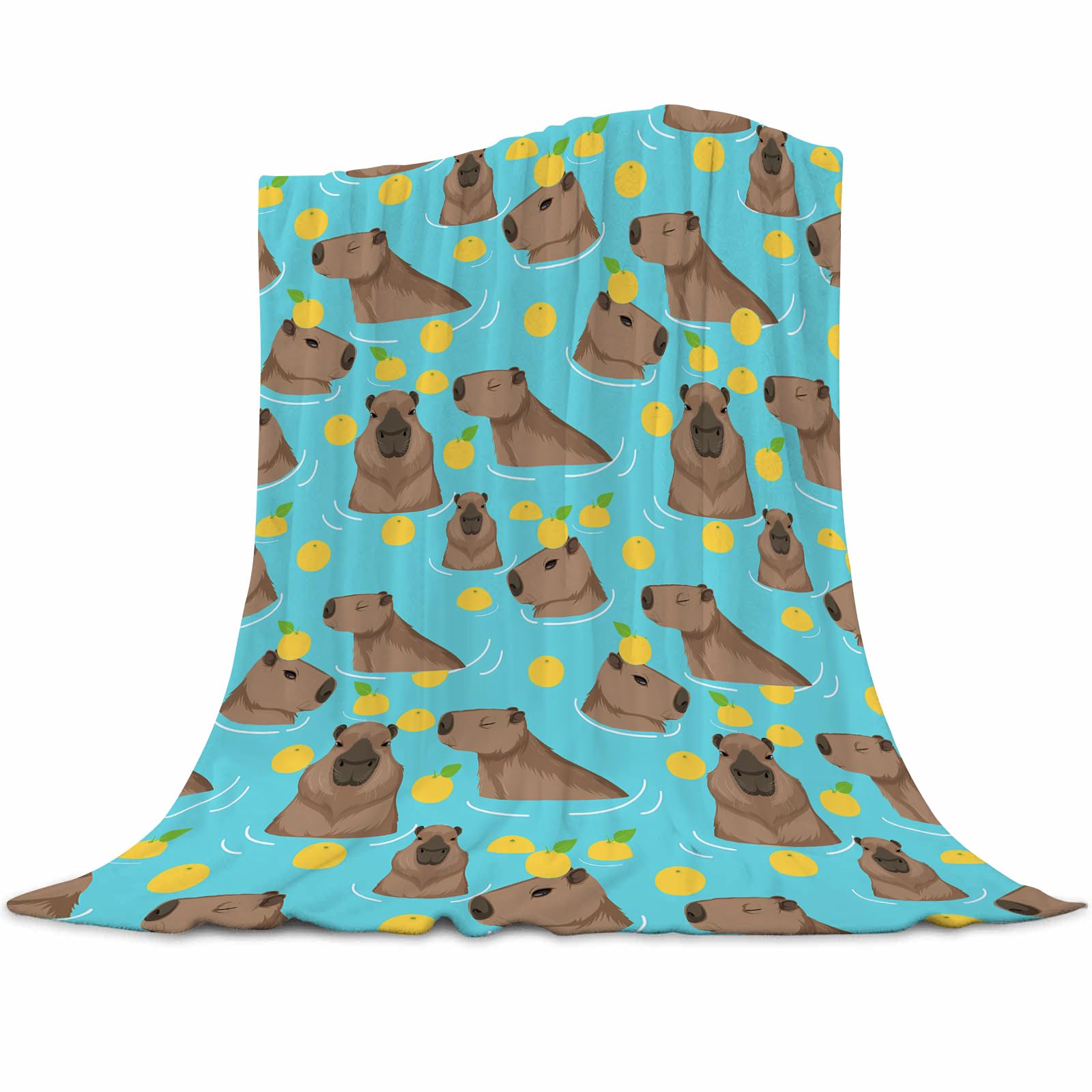 Gaakvrr Capybara Blankets for Kids, Capybara Throw Blanket, Lightweight Flannel Cozy Plush for Adult Kids, Capybara Decoration 100x130cm(40x50 Inch)