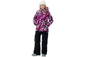 SMONTY Kids Ski Suit Girls Boys Snowsuits Winter Ski Jacket & Bib Pants Set Snowboard Waterproof Windproof Warm Coat
