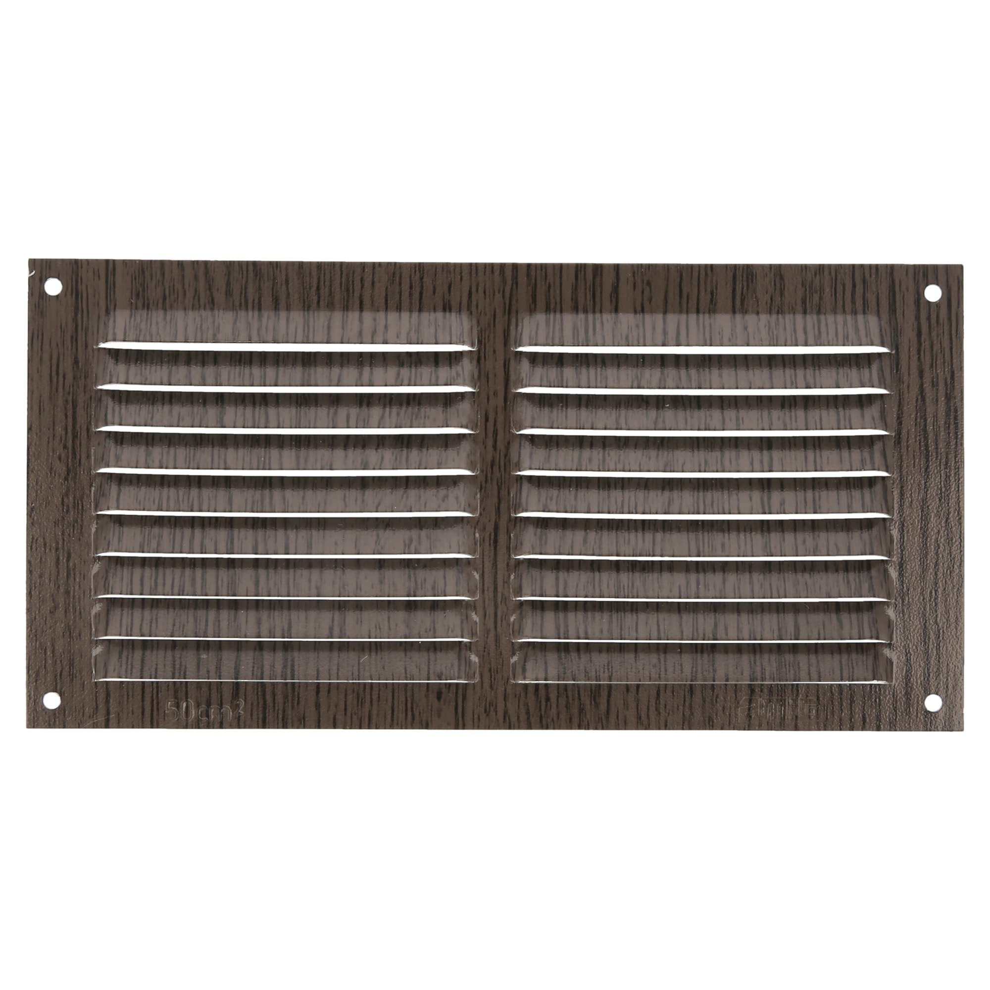 Amig - Rectangular Aluminium Grille - Ventilation Grills for Air Outlet - Ideal for Kitchen and Bathroom Ceiling - Measures 100 x 200 mm - Brown — image 1