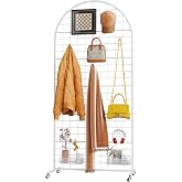 VGMiu Grid Wall Panel 2.6' x 5.8' FT Metal Grid Display Stand 1PCS White | Movable Retail Display Racks Floorstanding Wire Gridwall Heavy Duty with Wheel for Art Craft Fair Vendor Events Trade Show