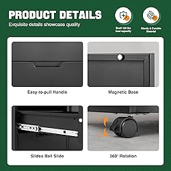 Letaya 5 Drawer Storage Cabinet, Mobile Printer
