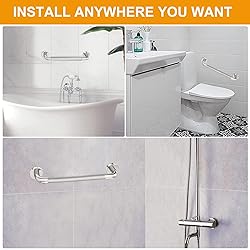 2 Pack 18 inch Shower Grab Bar with Knurled