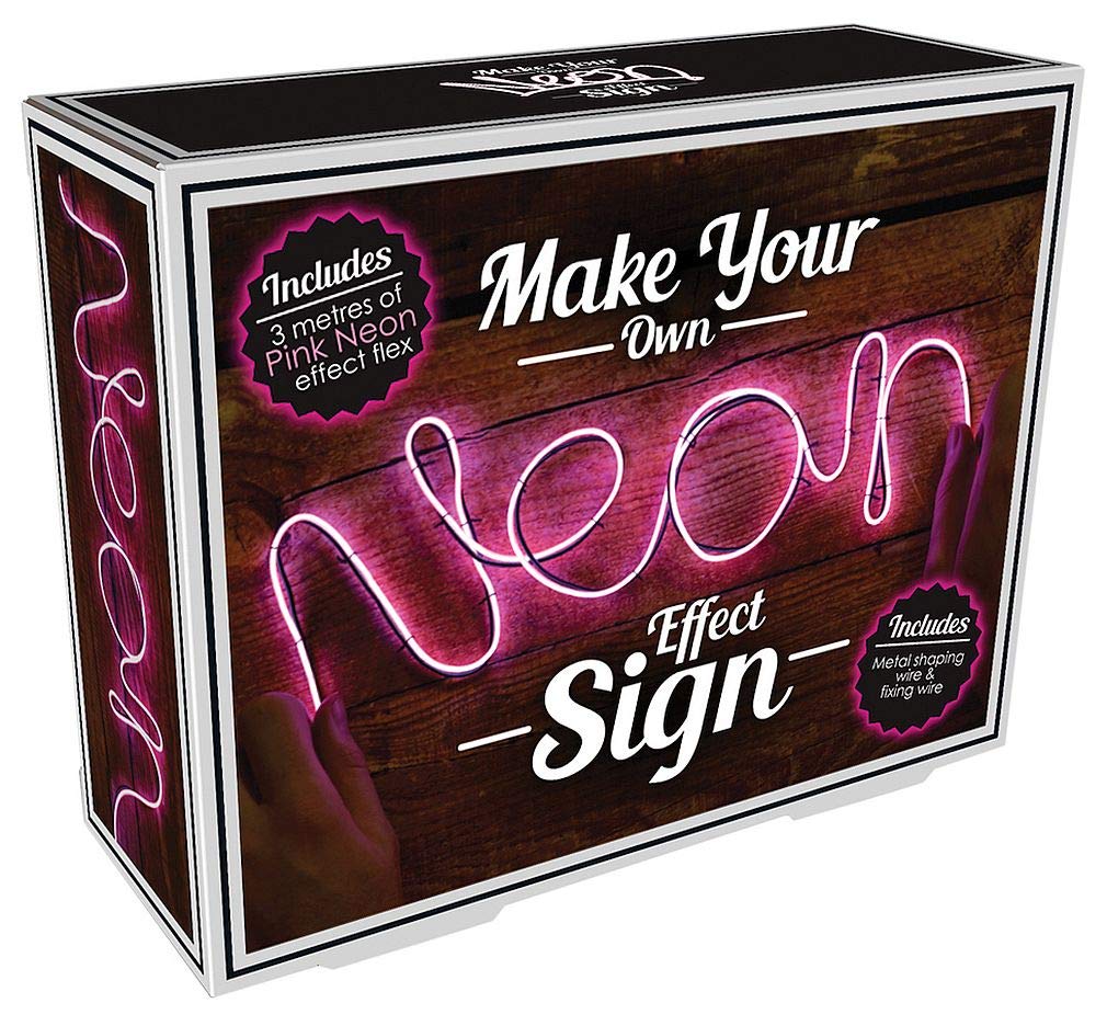 iscream Fizz Creations Neon Effect Pink LED Customizable Rope Accent Light, 9 ft 10 in Long