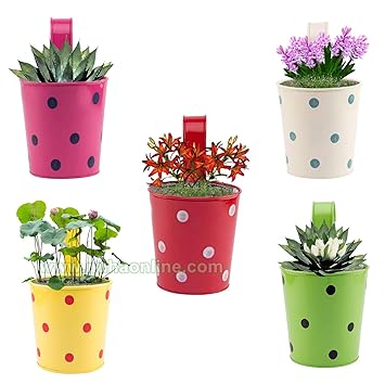 Nuha Railing Planter- Set of 5