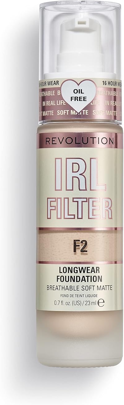 Revolution IRL Filter Longwear Foundation F2 Medium to Full Coverage 23ml