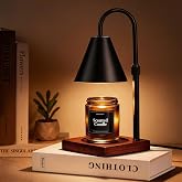 Modern Candle Warmer Lamp with Timer, Dimmable Candle Lamp Warmer, Mothers Day Birthday Gifts for Women Men, Black Candle War