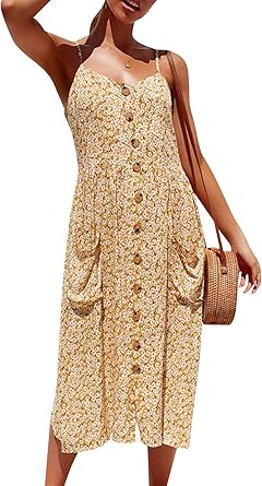 boho floral midi dress