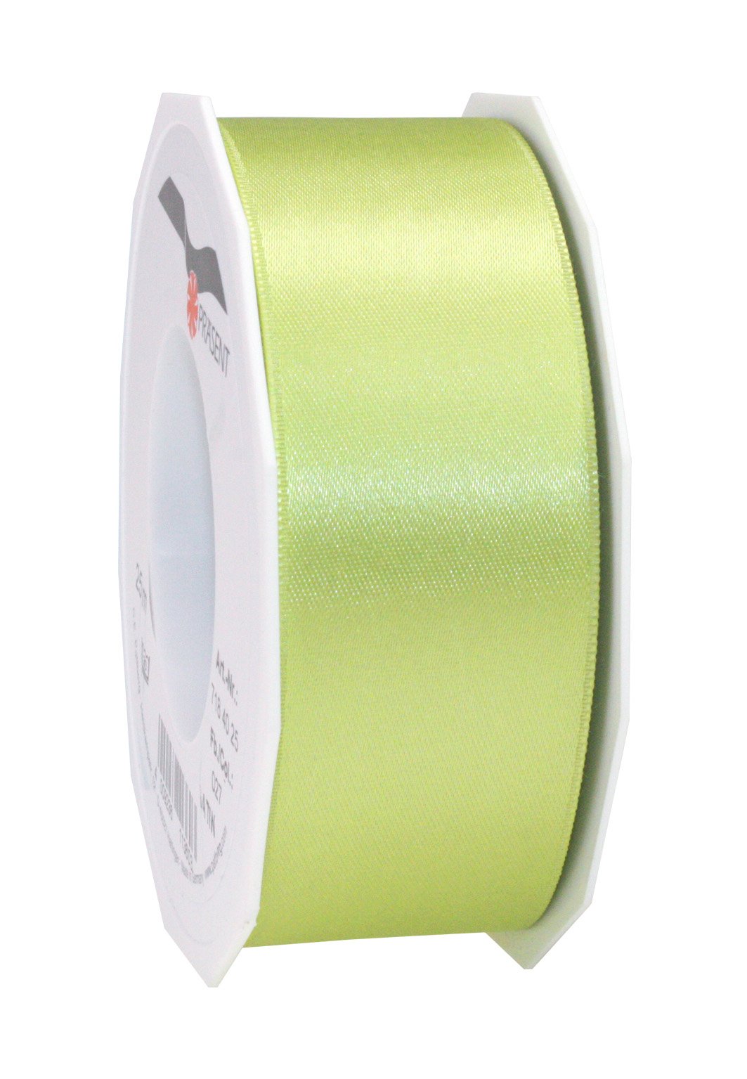 PRÄSENT C.E. Pattberg SATIN pistachio (green) gift ribbon, 27 yards for Wrapping Gifts, 1.6 inches width, Ribbon for Decorating & Crafting, Decorative Ribbon for Gifts, for every occasion