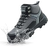 Xyldra Waterproof Steel Toe Boots for Men Wide Width Slip Resistant Work Shoes Lightweight Non Slip Safety Sneakers Construction Composite Toe Working Footwear