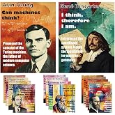 1step2dream Mathematician Posters Set | Math Classroom Decor, Middle School Math Posters, Engaging Science Classroom Decorations &amp; Bulletin Board Kits - 11x14 Inch Motivational Wall Art for Math Enthusiasts
