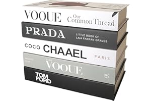 PTShadow 5 Pcs Decorative Books Aesthetic Chic Faux Book Set for Room Décor,Modern Home Decor Coffee Table Decor