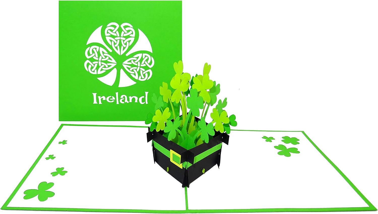 Pop Up Card "Ireland, Irish Shamrocks", 3D Ireland Greeting Card as a Souvenir, Birthday Card, Travel Voucher - Image 5