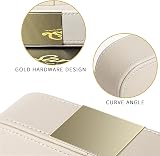 SANZIE Luxury Leather Tray with Metal 8.4x5.7x2 Inches Grey view 5