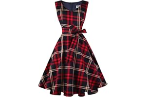 Dressever Women's 50s 60s Vintage Sleeveless Cocktail Party Dress with Pockets