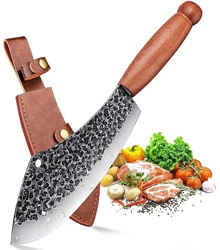 Amazon.com: MEN WITH THE POT Knife Forged Butcher Knife with