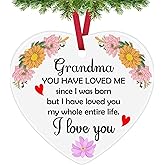 Grandma Gifts Christmas Ornaments Grandmother Gift from Granddaughter Grandson Mothers Day Birthday Retirement Gifts for Grandma Family Christmas Tree Decoration New Grandmother Granny Gift