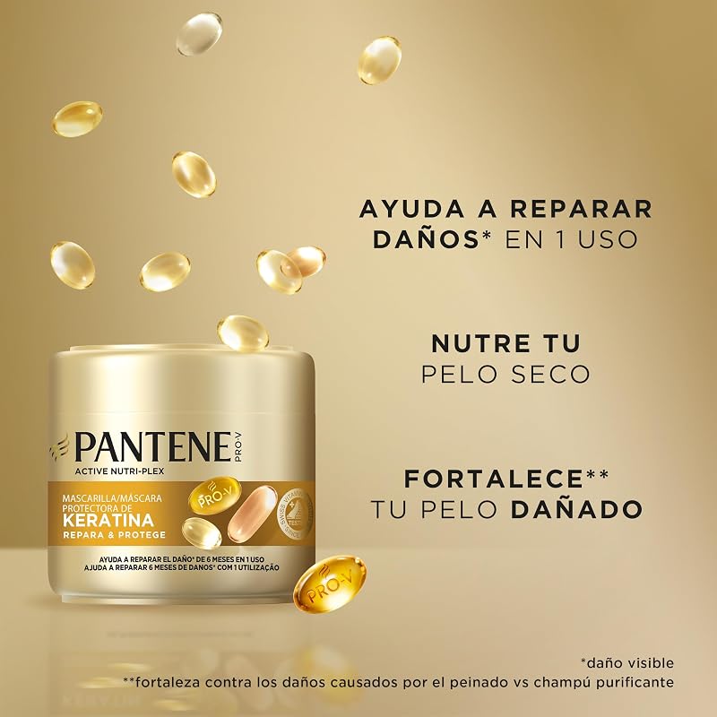 Pro-V Repara y Protege Mascarilla de Pelo Protectora de Keratina, Tratamiento Hidratante Cabello, 3x300ml