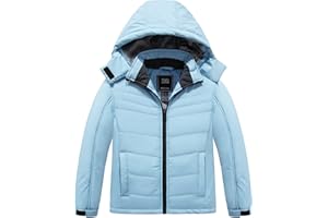 ZSHOW Girl's Waterproof Ski Jacket Thick Padded Warm Winter Coat Hooded Snowboarding Jacket