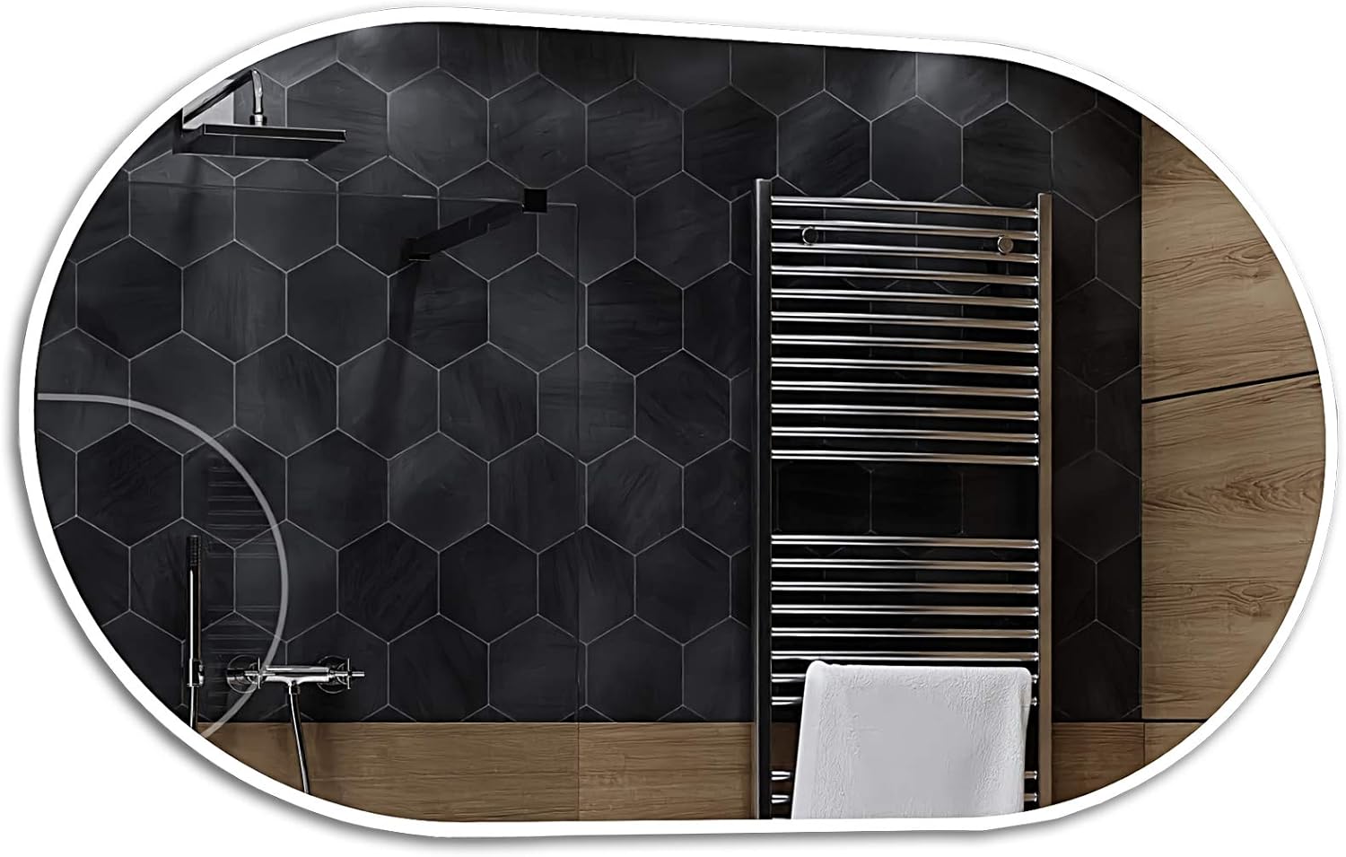 HAMBURG Lumineux LED miroir salle de bain grossissantinterrupteur