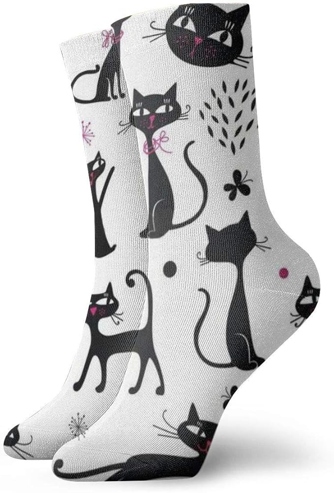 Cat Classics Compression Socks Sport Athletic 11.8Inch(30Cm) Long Crew